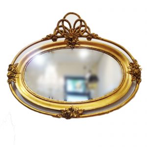 Barockspiegel oval vergoldet